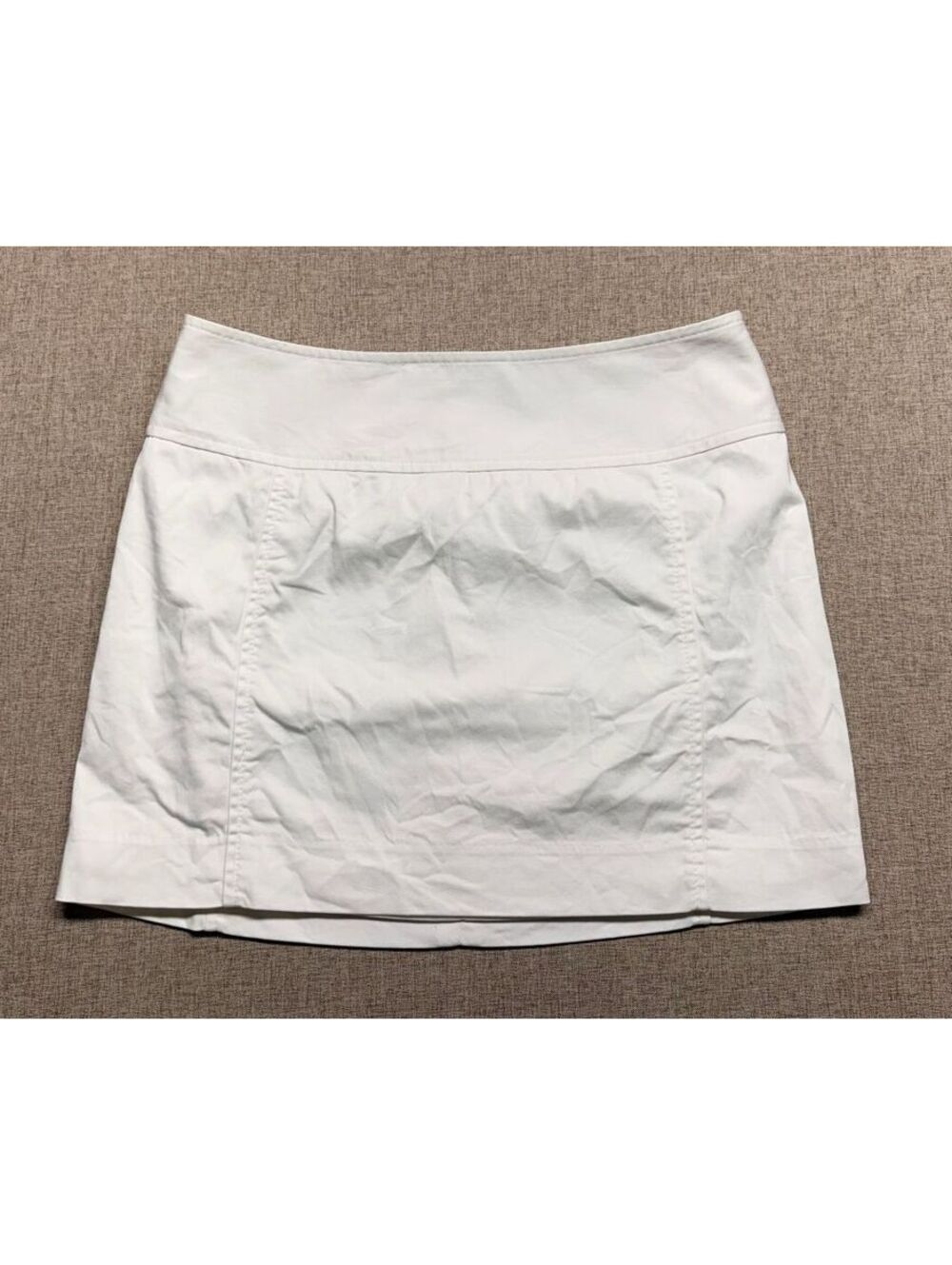 Express White Mini Skirt Y2K Women's Size 0 2010 Low Rise Career Preppy
